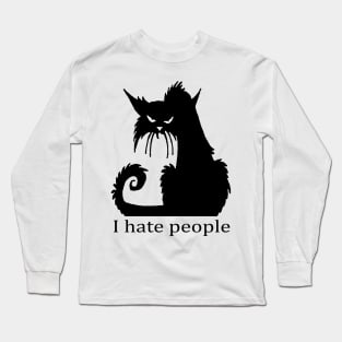 Cat I Hate People Long Sleeve T-Shirt